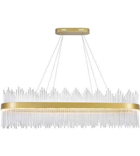 LED Gold with Crystal Chandelier - LV LIGHTING