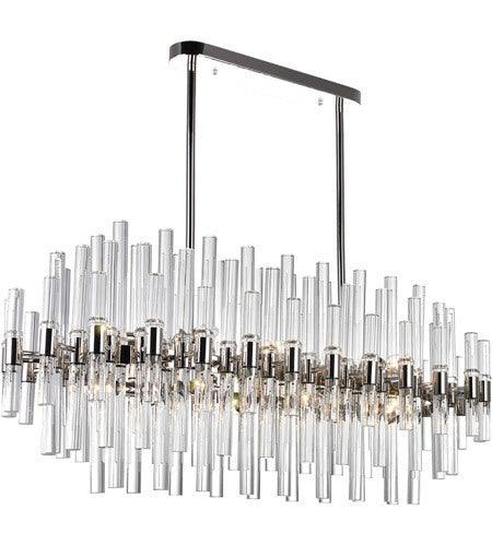 Polished Nickel with Crystal Chandelier - LV LIGHTING