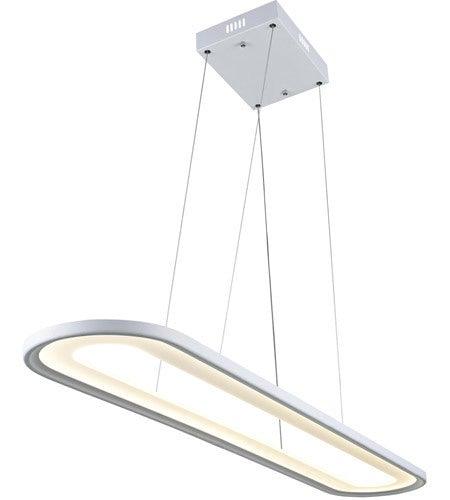 LED White Rectangle with Round Edge Chandelier - LV LIGHTING