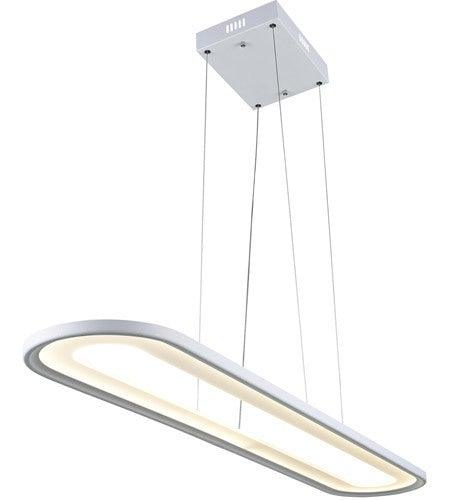 LED White Rectangle with Round Edge Chandelier - LV LIGHTING