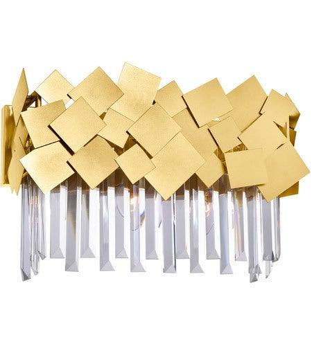 Gold with Crystal Wall Sconce - LV LIGHTING