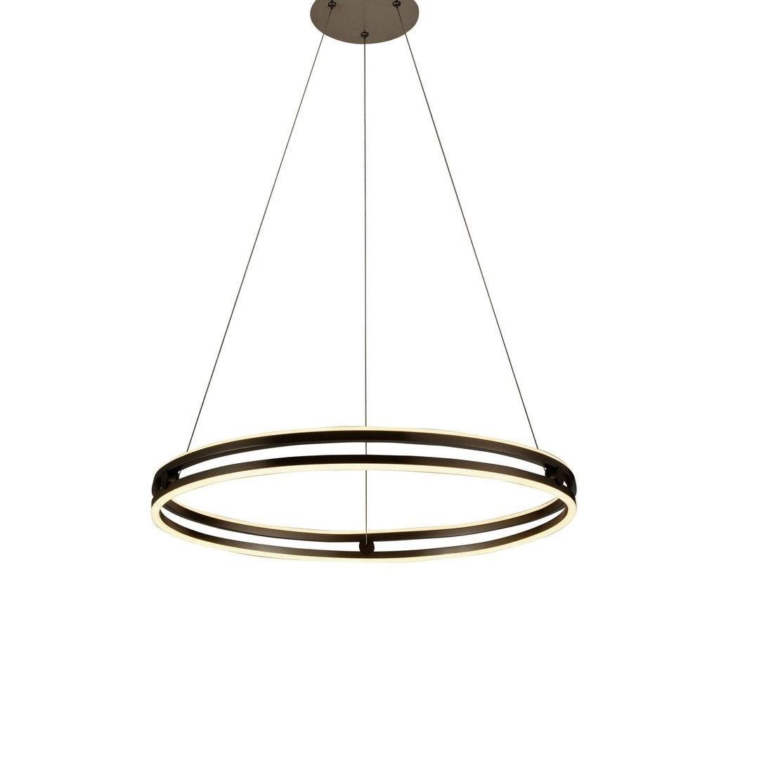 LED Black Single Ring Chandelier - LV LIGHTING