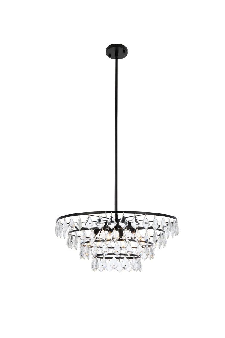 Chrome with Crystal 4 Layers Chandelier - LV LIGHTING