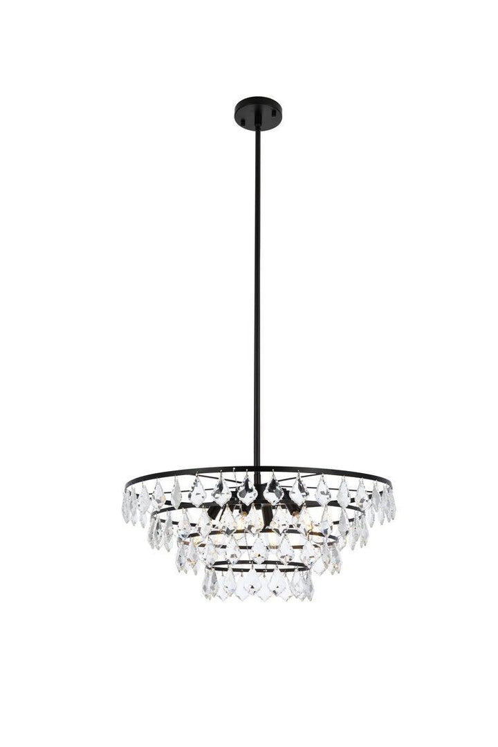Chrome with Crystal 4 Layers Chandelier - LV LIGHTING