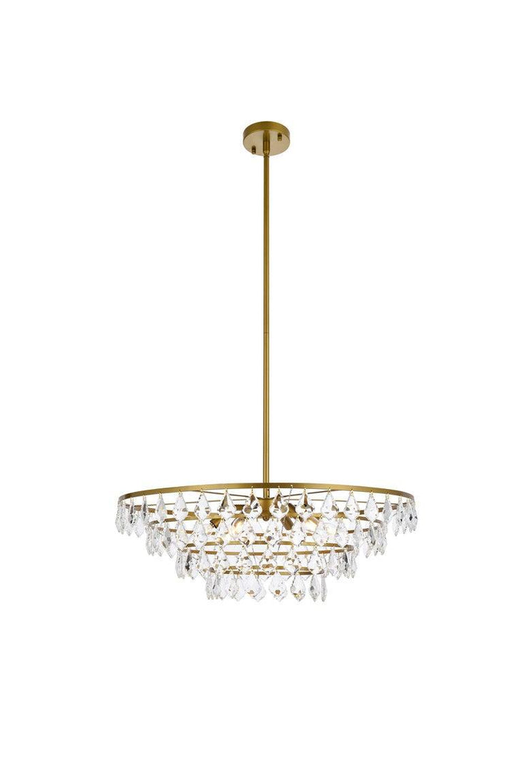 Chrome with Crystals 4 Layers Chandelier - LV LIGHTING
