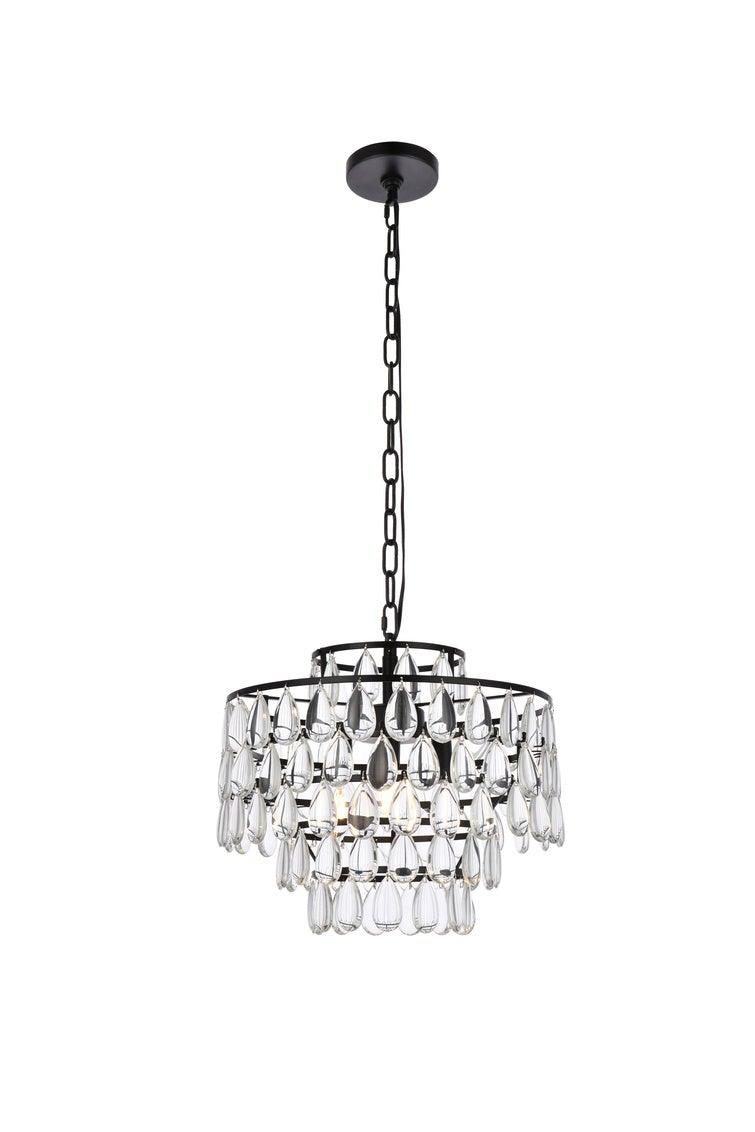 Chrome with Crystal 6 Layers Pendant - LV LIGHTING