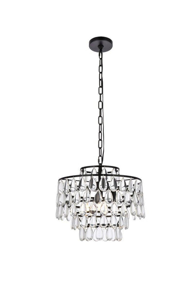 Chrome with Crystal 6 Layers Pendant - LV LIGHTING