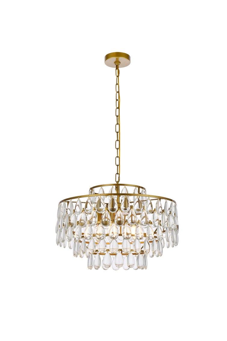 Chrome with Crystal 6 Layers Chandelier - LV LIGHTING