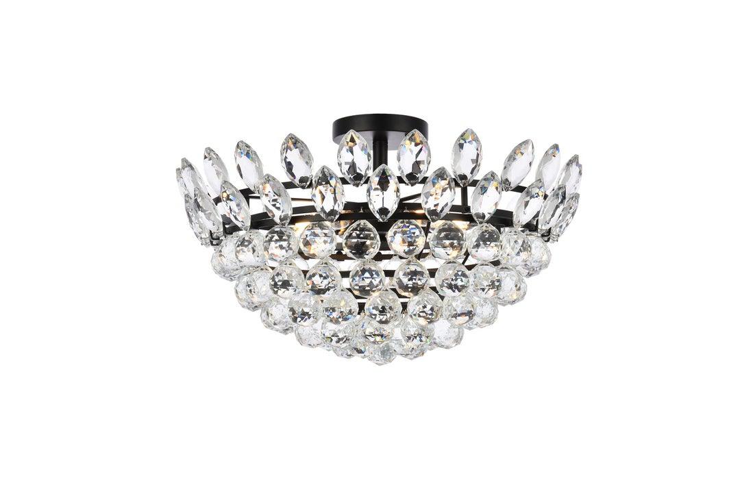 Chrome with Crystal Semi Flush Mount - LV LIGHTING