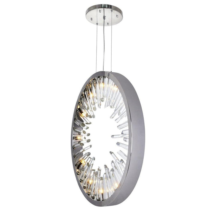 Polished Nickel with Crystal Chandelier - LV LIGHTING