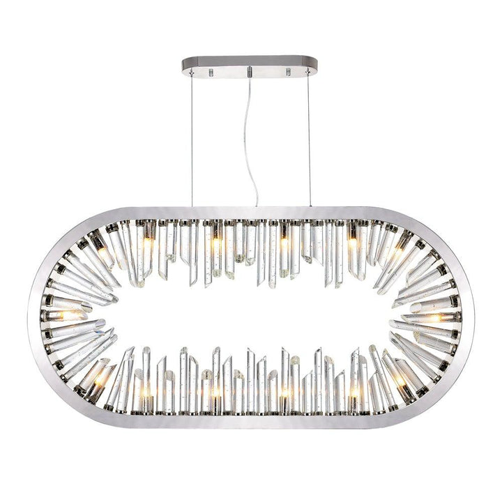 Polished Nickel with Crystal Chandelier - LV LIGHTING