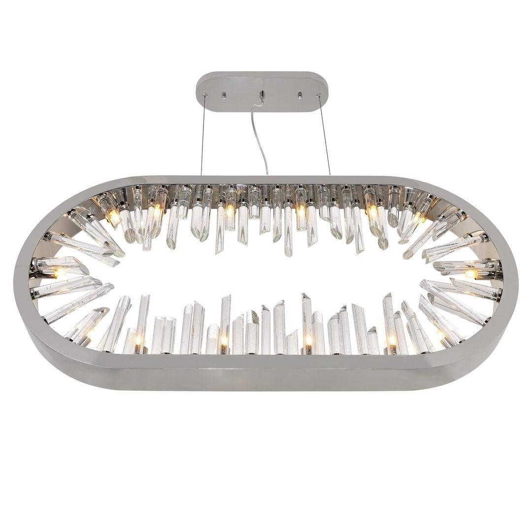 Polished Nickel with Crystal Chandelier - LV LIGHTING