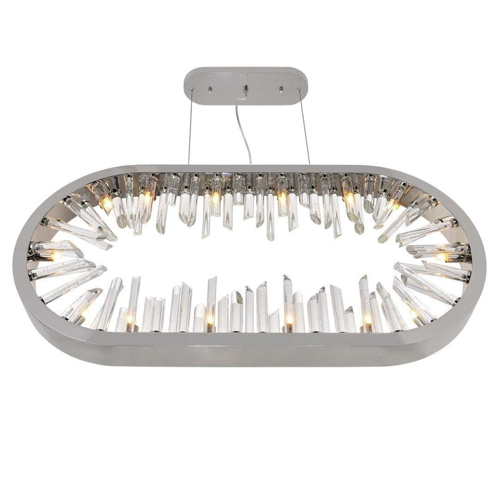 Polished Nickel with Crystal Chandelier - LV LIGHTING