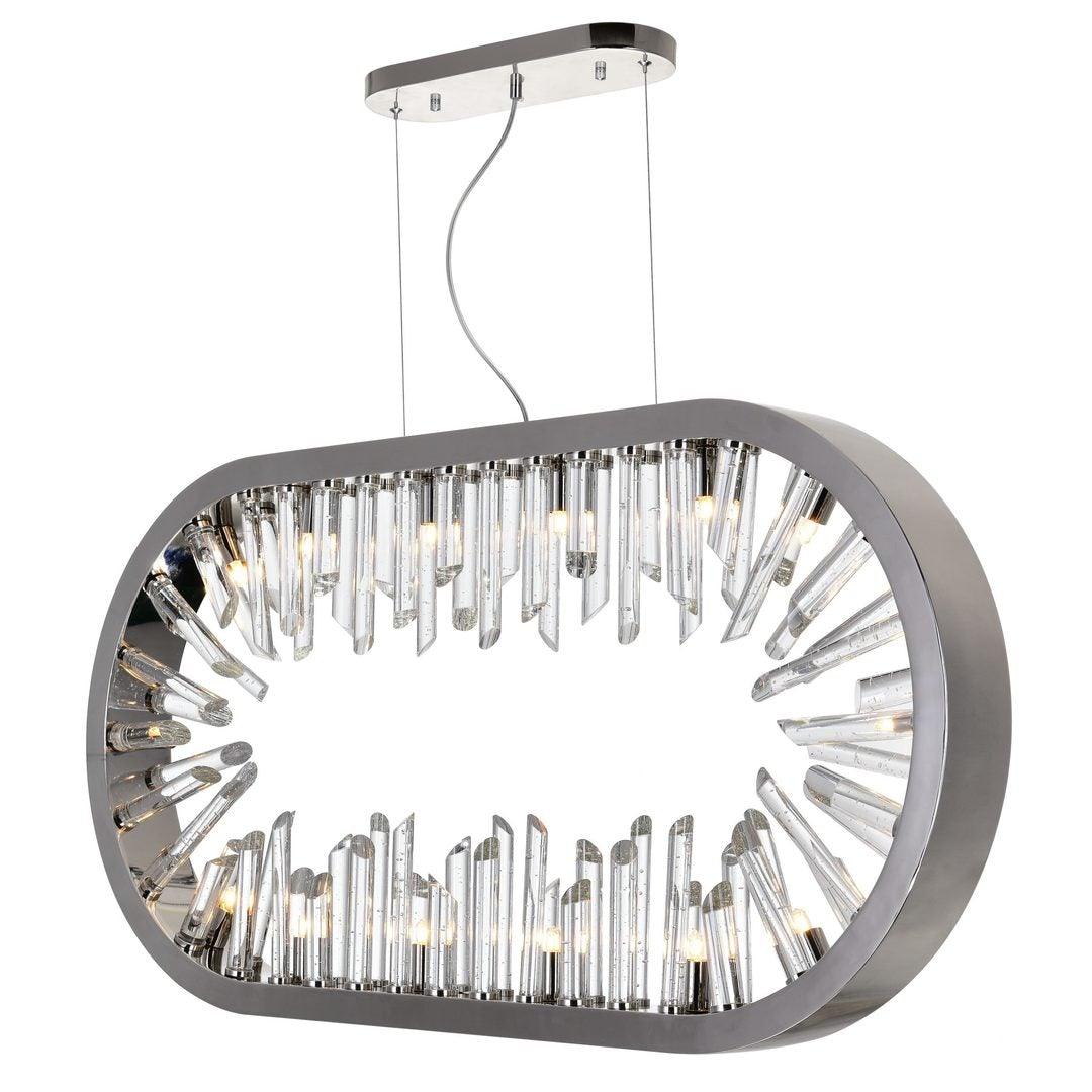 Polished Nickel with Crystal Chandelier - LV LIGHTING