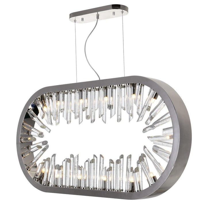 Polished Nickel with Crystal Chandelier - LV LIGHTING