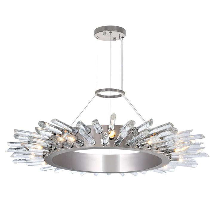 Polished Nickel with Crystal Chandelier - LV LIGHTING