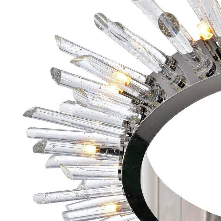 Polished Nickel with Crystal Chandelier - LV LIGHTING