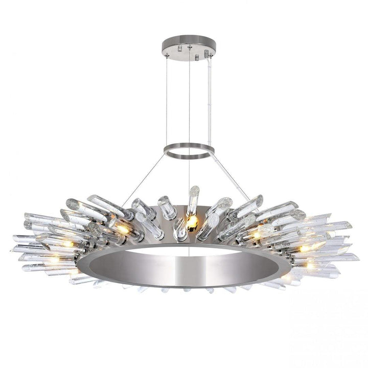Polished Nickel with Crystal Chandelier - LV LIGHTING