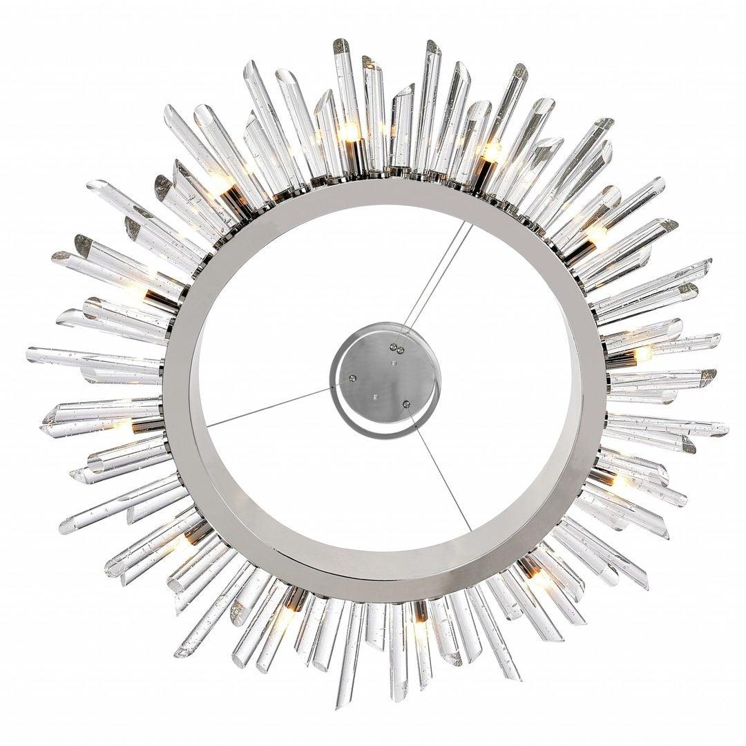 Polished Nickel with Crystal Chandelier - LV LIGHTING