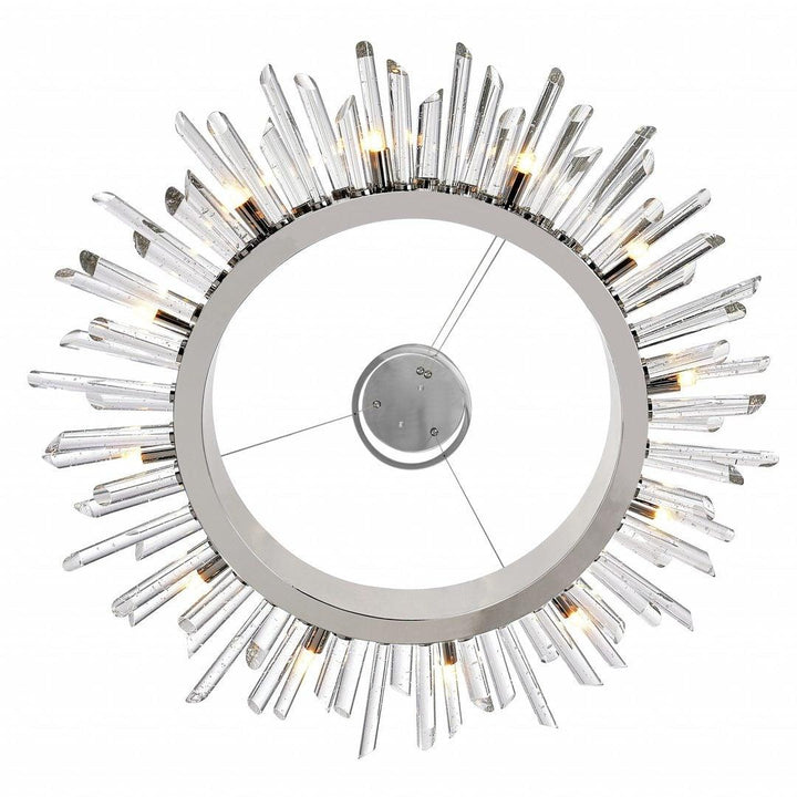 Polished Nickel with Crystal Chandelier - LV LIGHTING