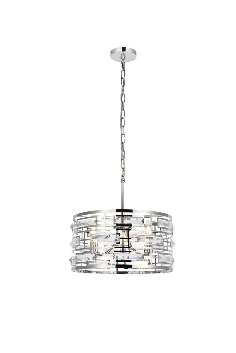 Chrome with Crystal Pendant - LV LIGHTING