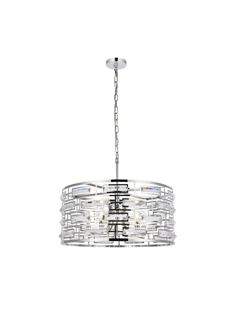 Chrome with Crystal Chandelier - LV LIGHTING