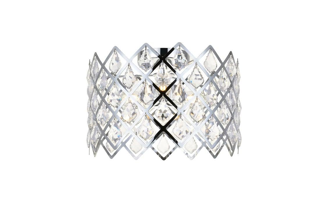 Steel Frame with Crystal Flush Mount - LV LIGHTING