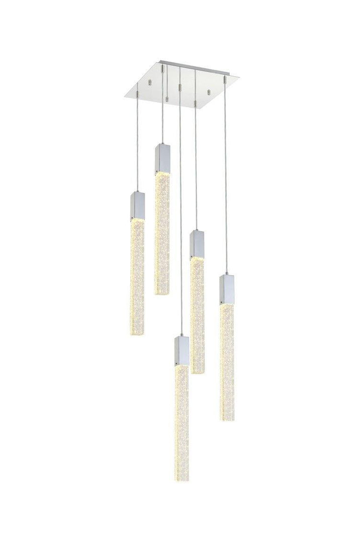 Chrome Quintuple Pendant - LV LIGHTING