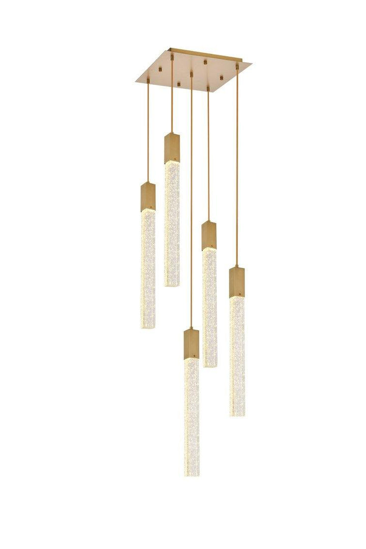 Chrome Quintuple Pendant - LV LIGHTING