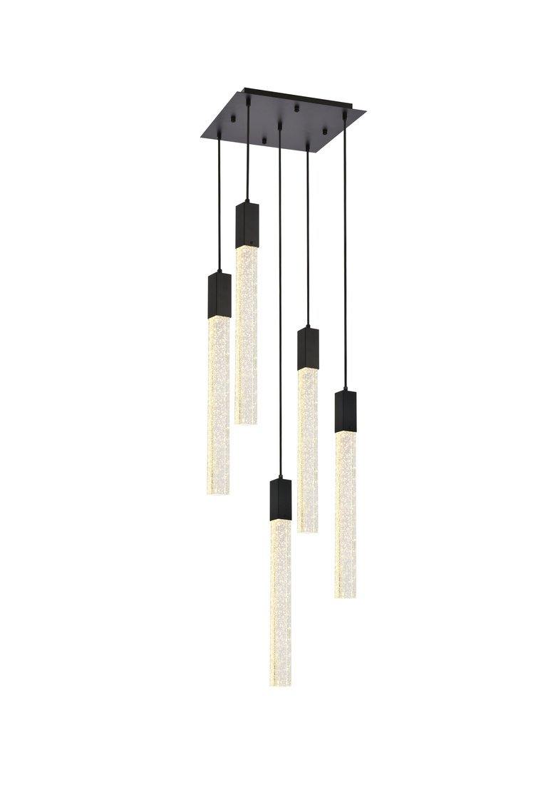 Chrome Quintuple Pendant - LV LIGHTING
