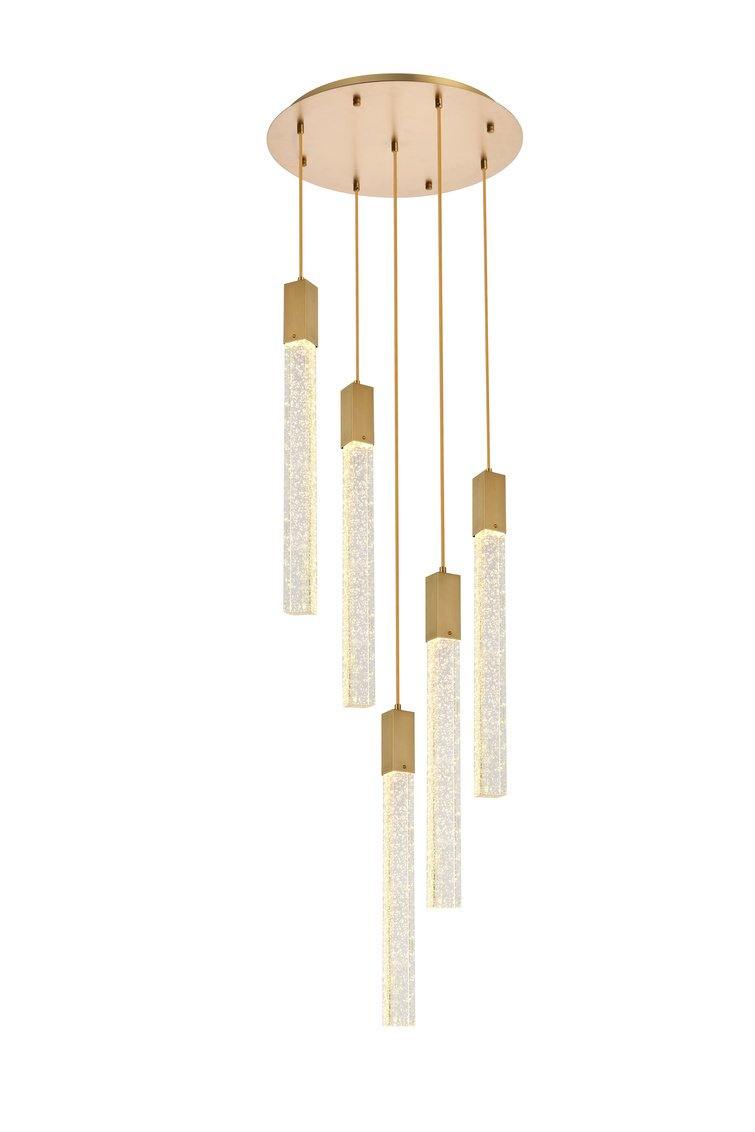Chrome with 5 Light Pendant - LV LIGHTING