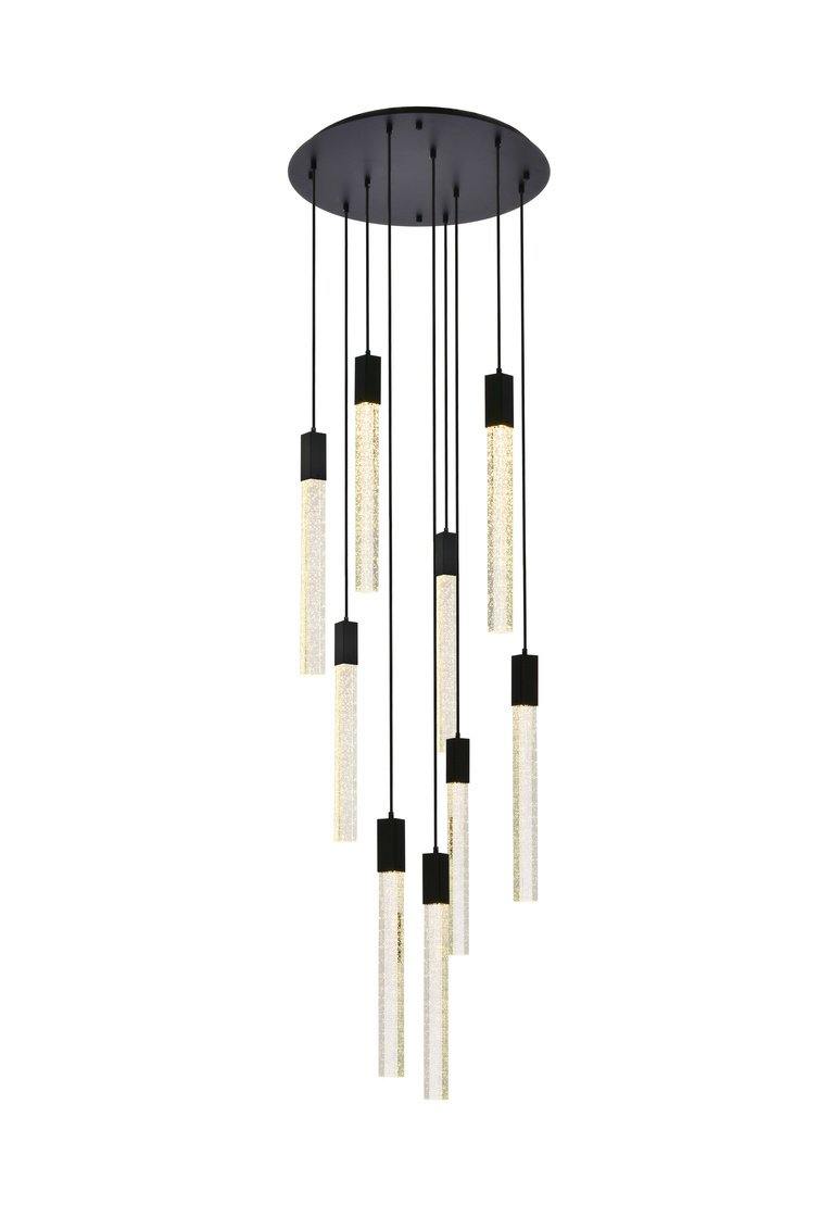 Chrome with 9 Lights Pendant - LV LIGHTING