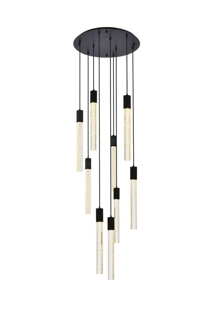 Chrome with 9 Lights Pendant - LV LIGHTING