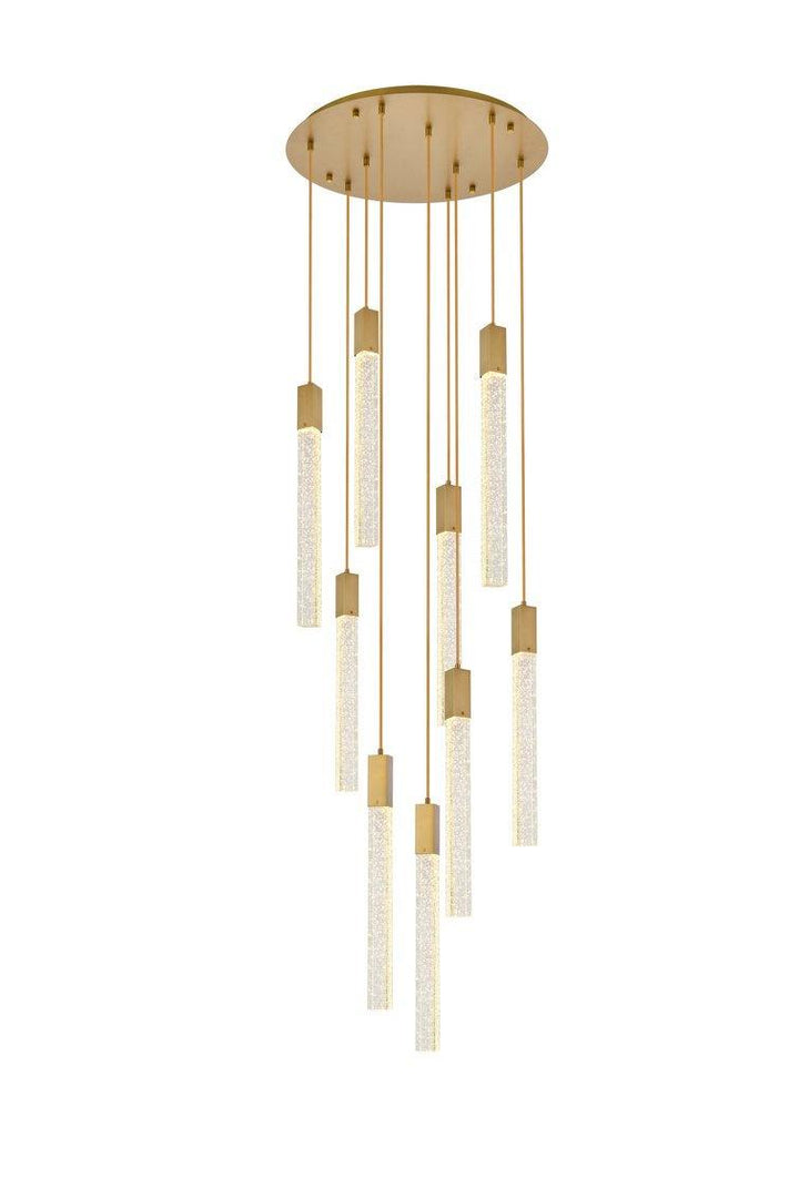 Chrome with 9 Lights Pendant - LV LIGHTING