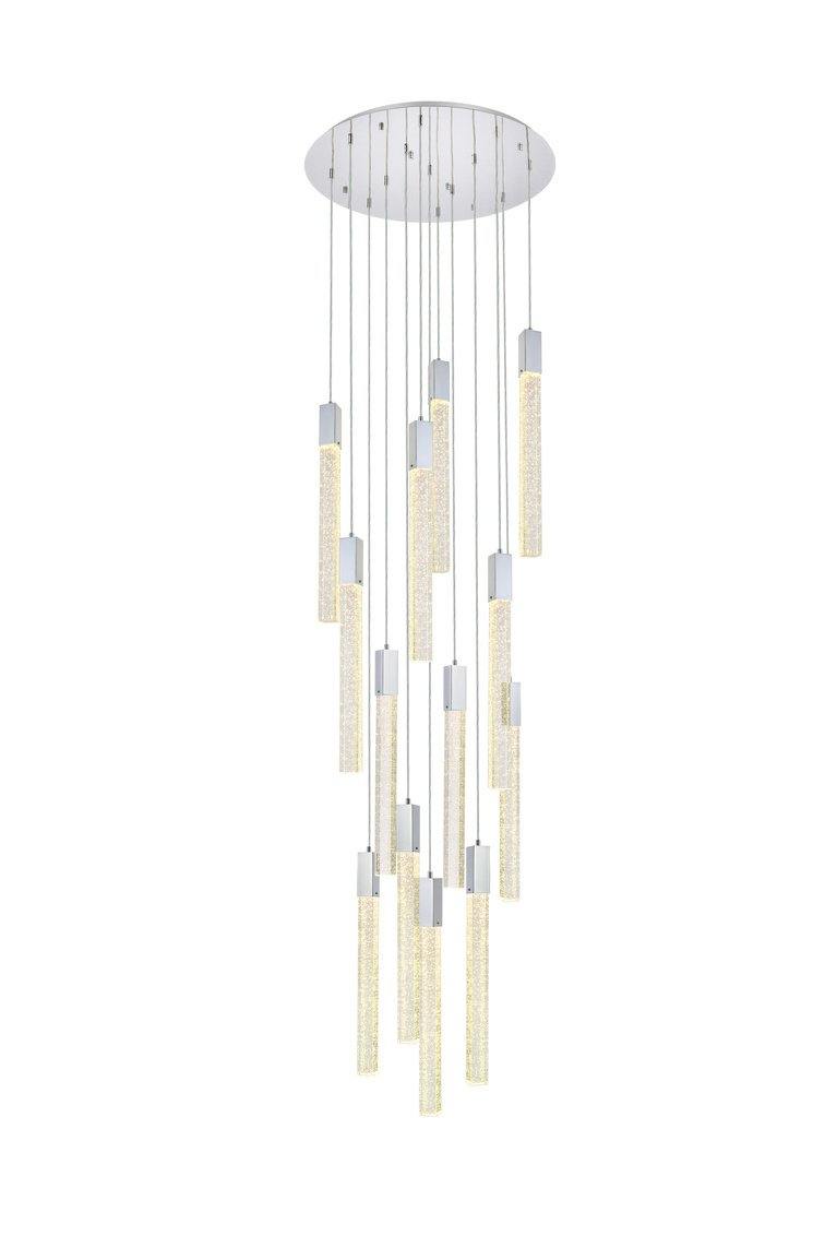 Chrome with 13 Lights Pendant - LV LIGHTING