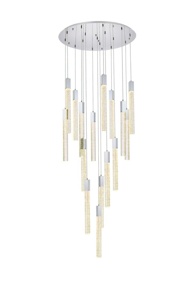 Chrome with 16 Lights Pendant - LV LIGHTING
