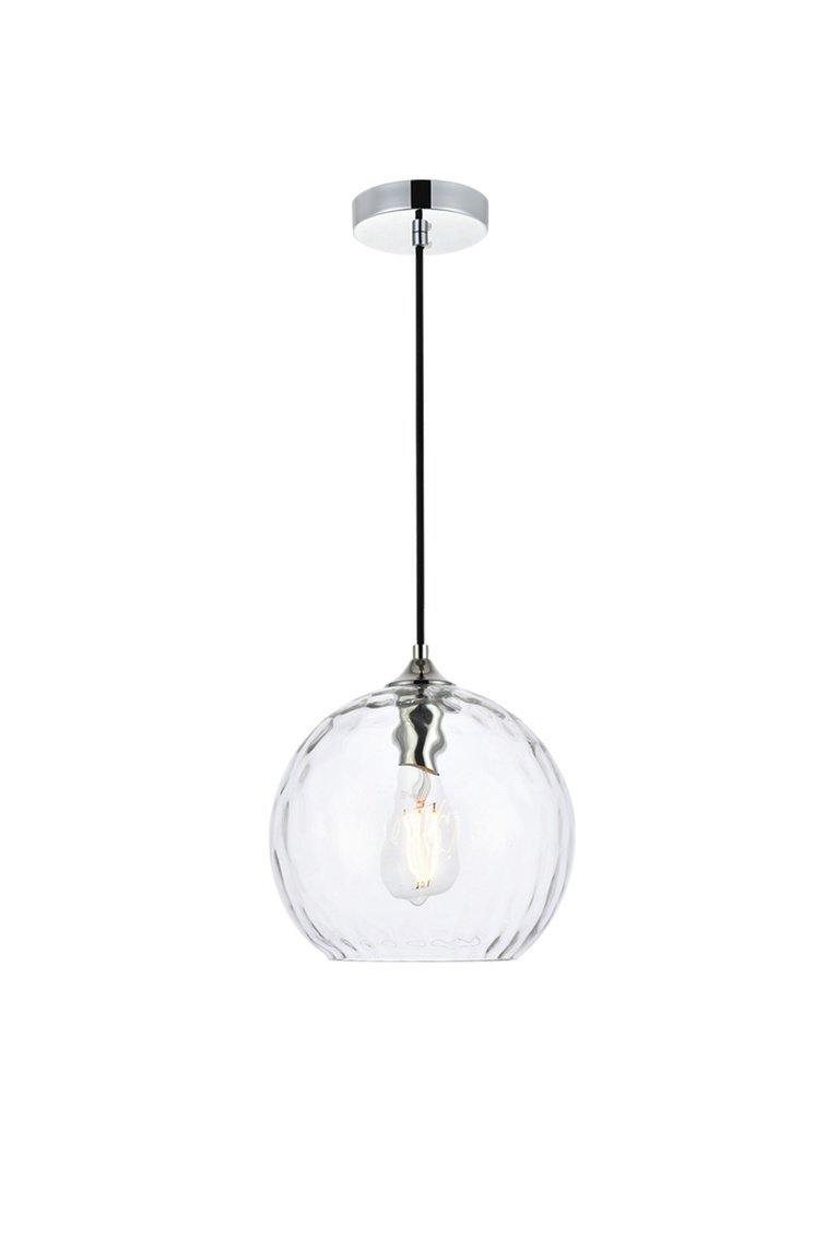 Chrome with Clear Shade Pendant - LV LIGHTING