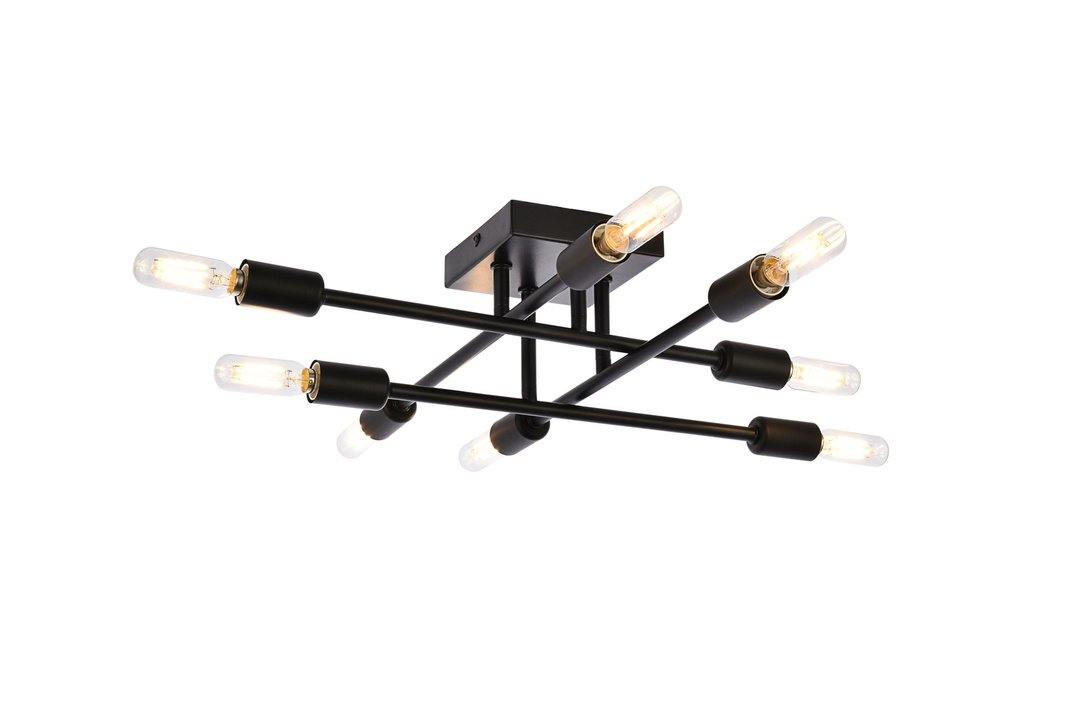 Steel Rods with 8 Lights Flush Mount - LV LIGHTING
