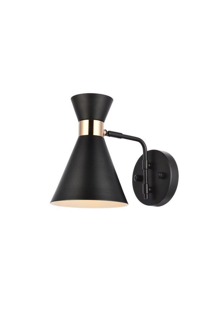Black with Single Light Wall Sconce - LV LIGHTING