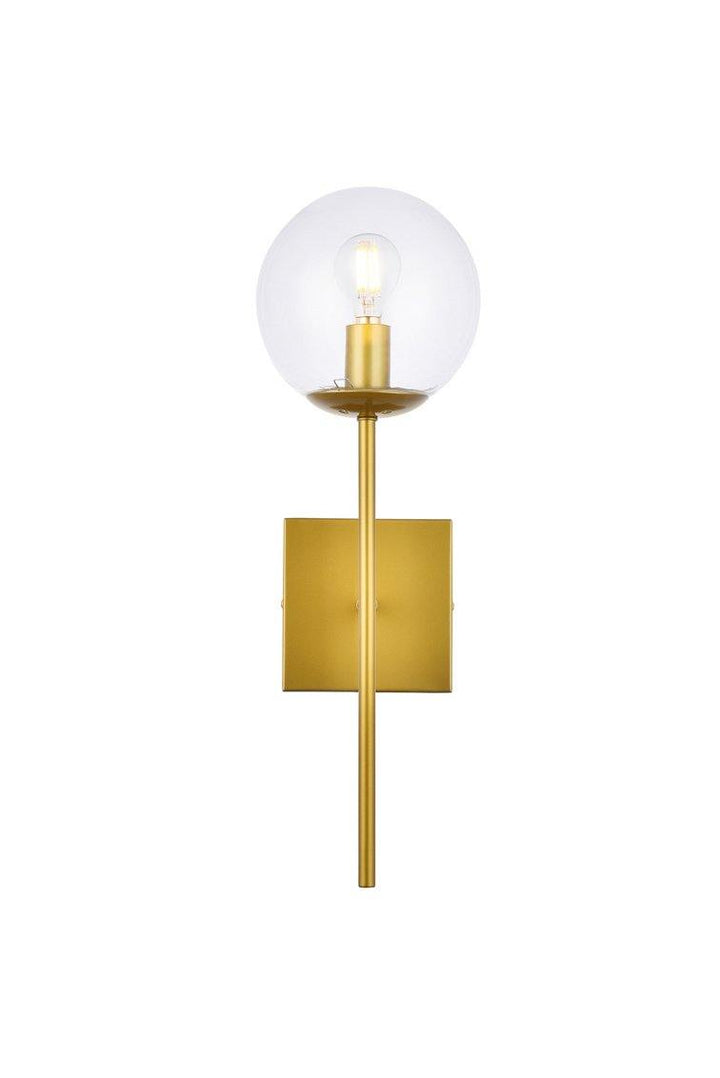 Black with Clear Shade Wall Sconce - LV LIGHTING