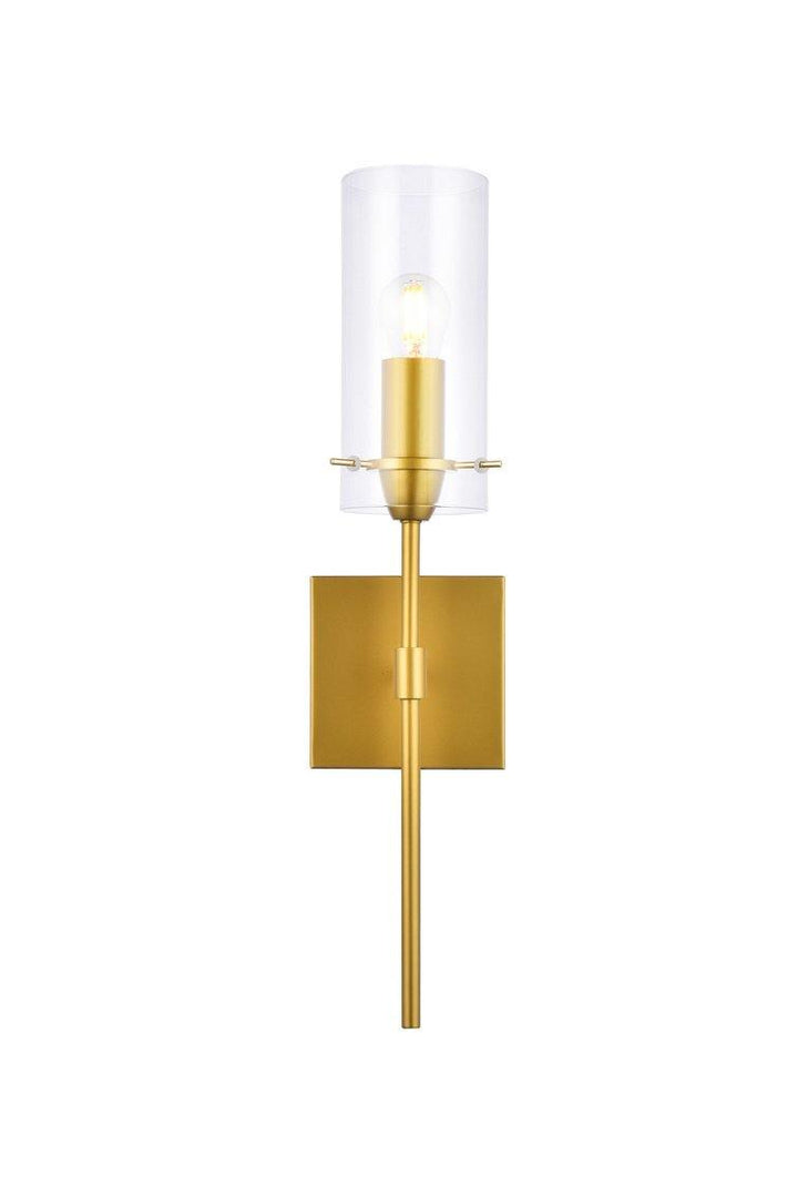Black with Clear Shade Wall Sconce - LV LIGHTING