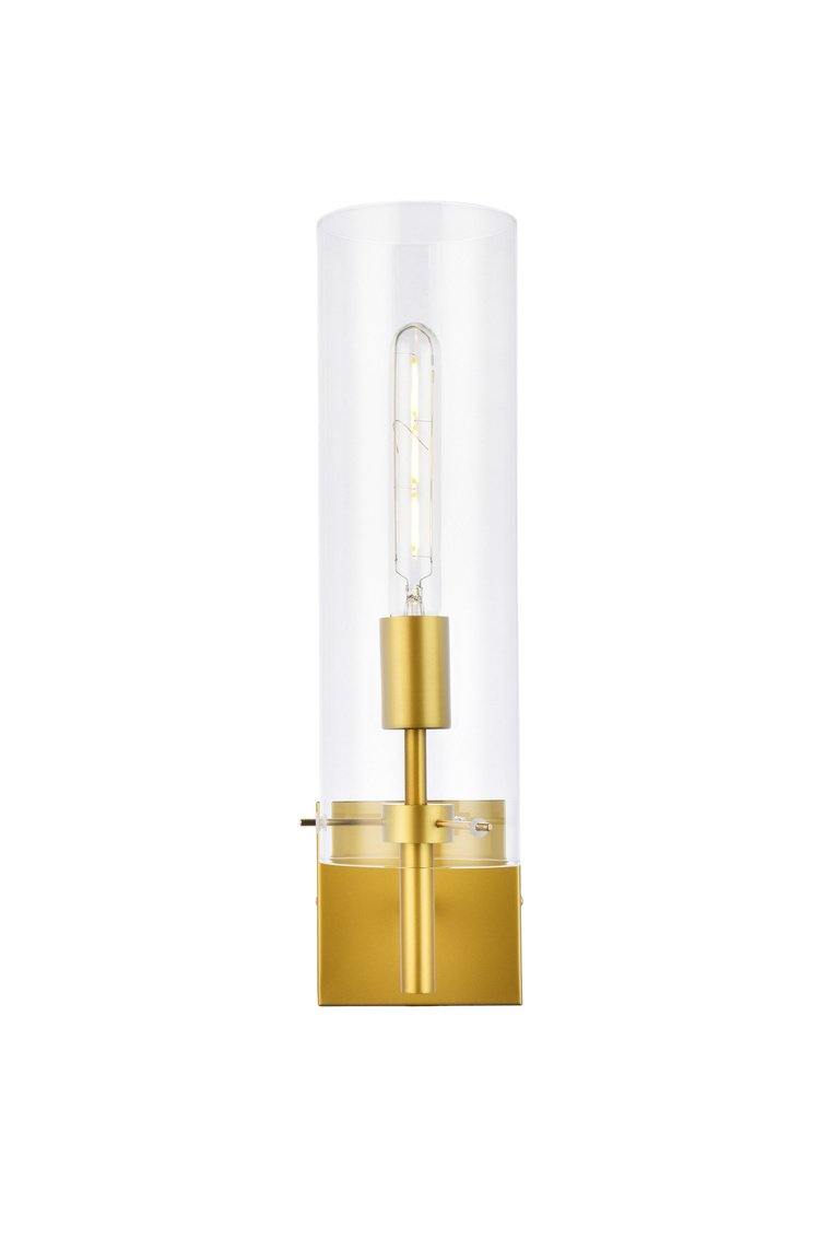 Black with Clear Shade Wall Sconce - LV LIGHTING