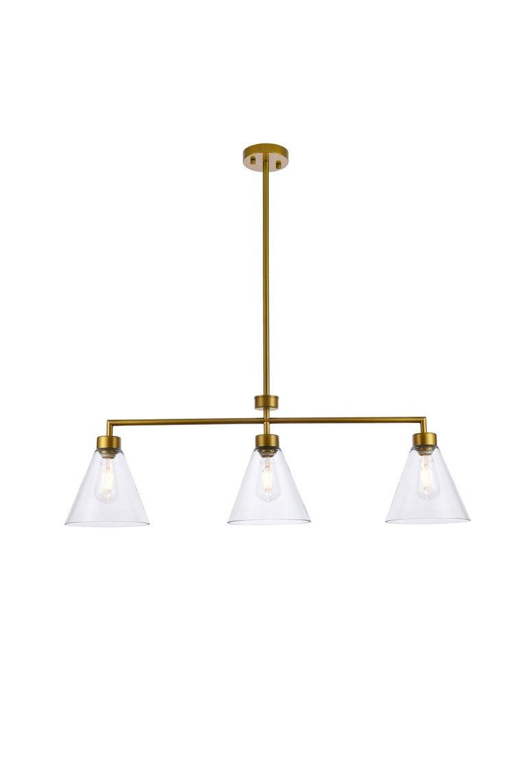 Black with Clear Shade Pendant - LV LIGHTING