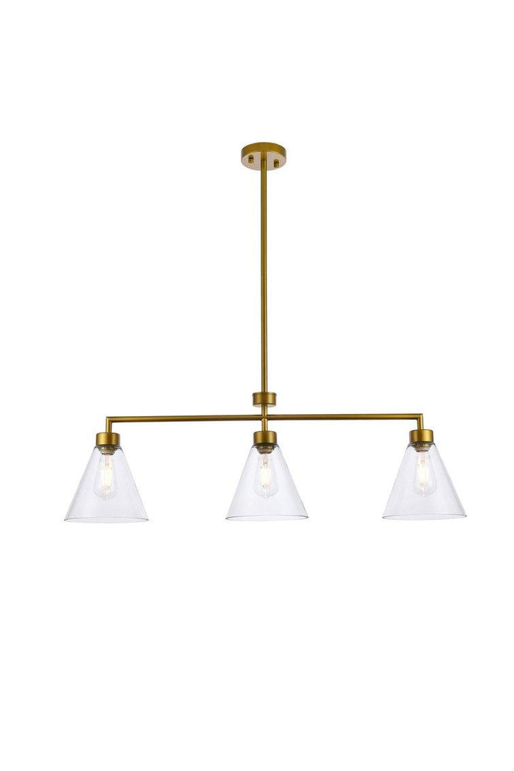 Black with Clear Shade Pendant - LV LIGHTING