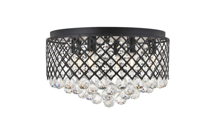 Steel Frame with Crystal Flush Mount - LV LIGHTING