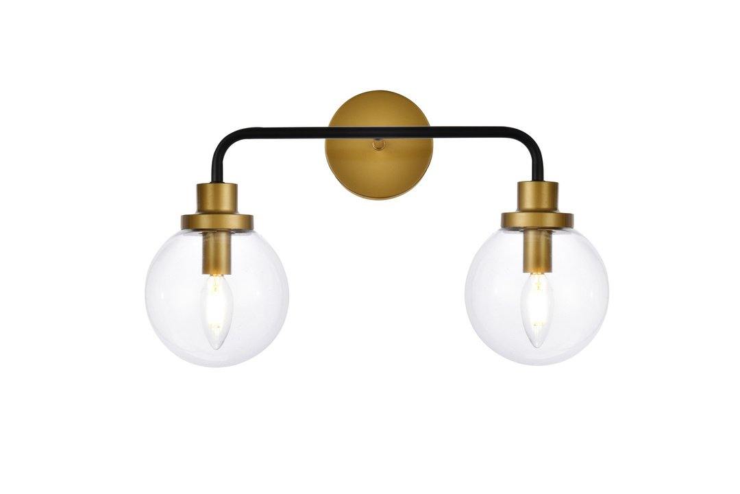 Steel with Clear Shade Vanity Light - LV LIGHTING