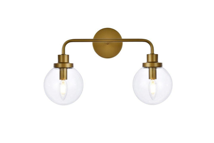 Steel with Clear Shade Vanity Light - LV LIGHTING