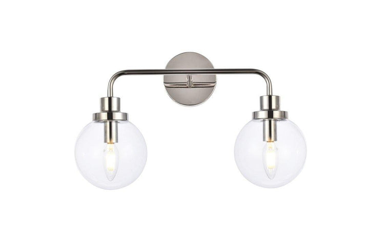 Steel with Clear Shade Vanity Light - LV LIGHTING