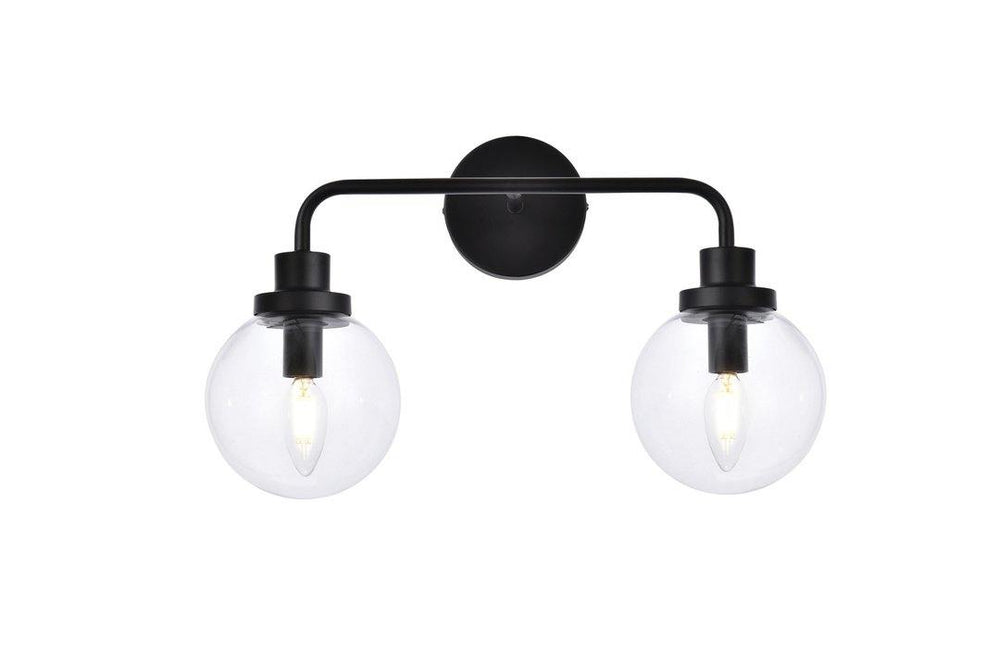 Steel with Clear Shade Vanity Light - LV LIGHTING