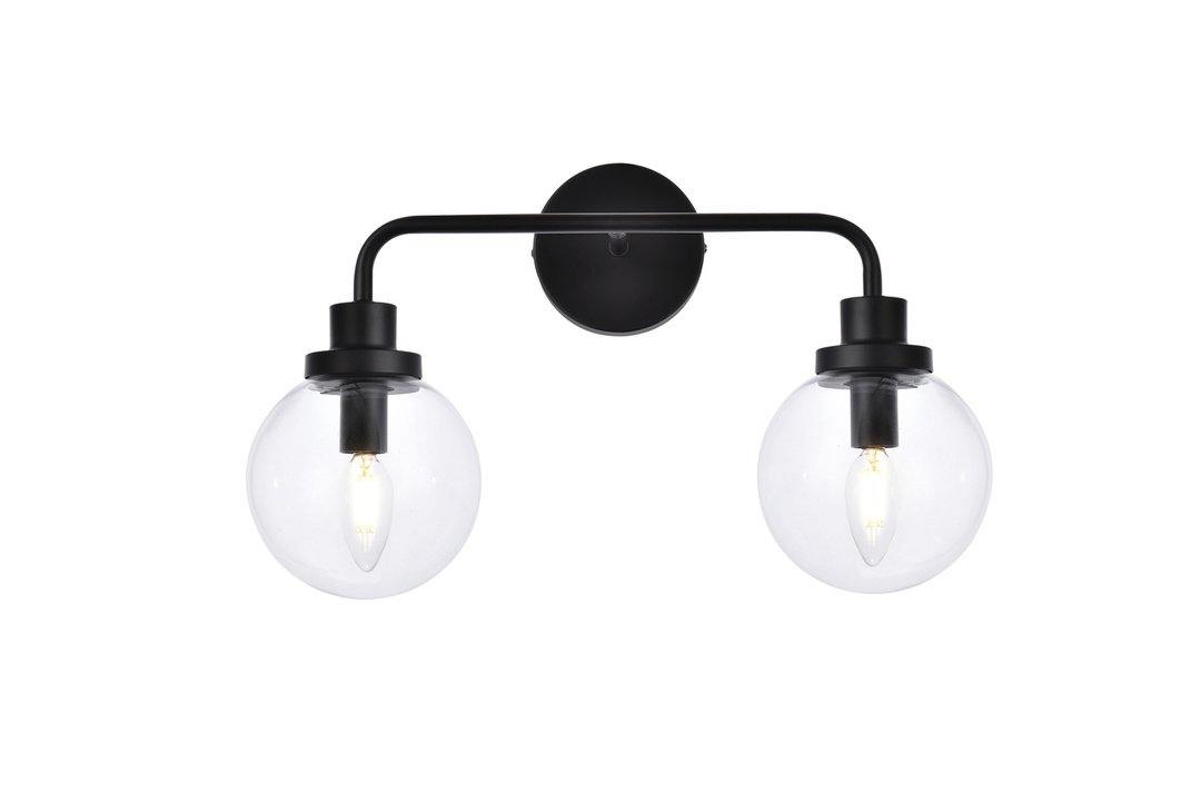 Steel with Clear Shade Vanity Light - LV LIGHTING